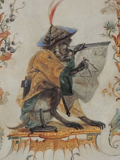 Decoration Detail, Grande Singerie, Chateau de Chantilly, by Christophe Huet, 1737 by Unknown